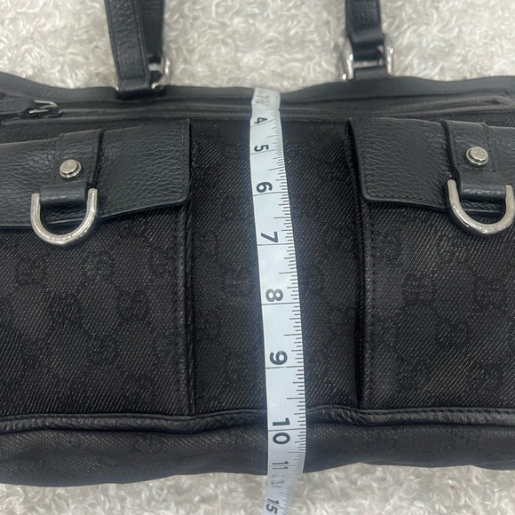 Gucci Black GG Canvas And Leather Abbey Pocket Tote - Picture 10 of 16